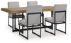 Mesa de comedor Tomtyn y 4 sillas