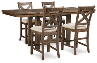 Juego de comedor de 5 piezas a la altura de la encimera
