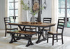 Mesa de comedor Wildenauer, 4 sillas y banco