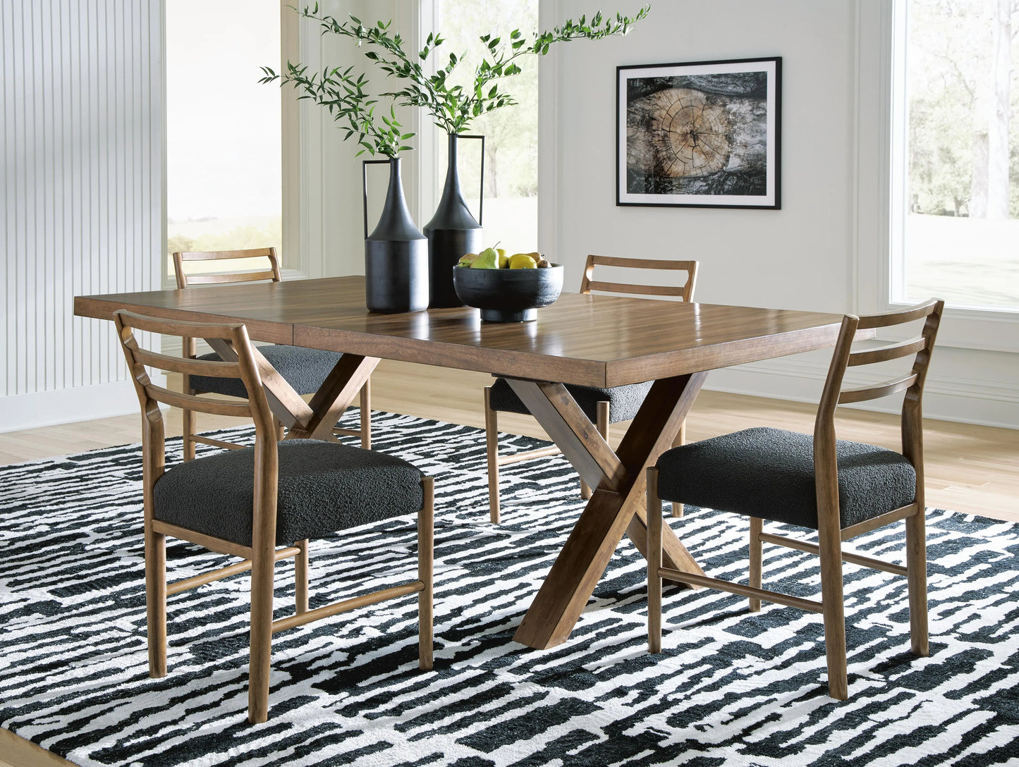 Mesa de comedor Steenlage y 4 sillas