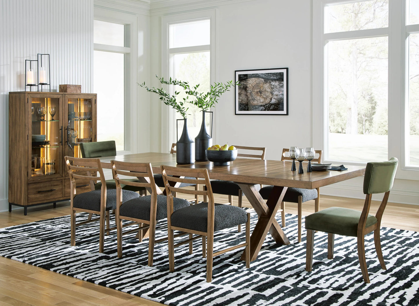 Mesa de comedor Steenlage y 8 sillas