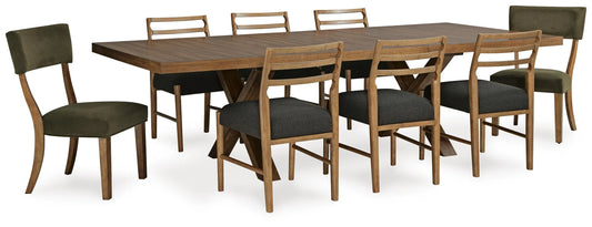 Mesa de comedor Steenlage y 8 sillas