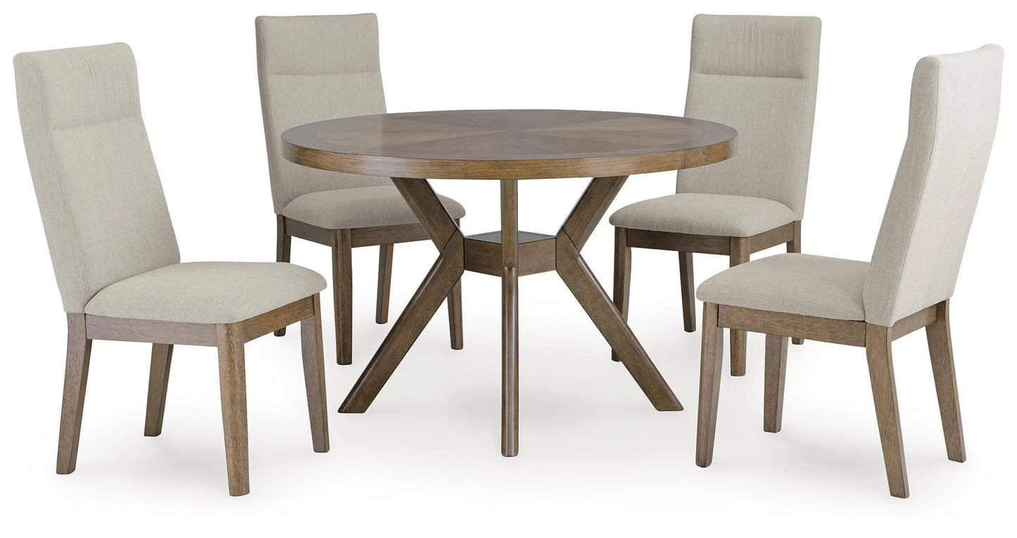 Mesa de comedor Roanhowe y 4 sillas