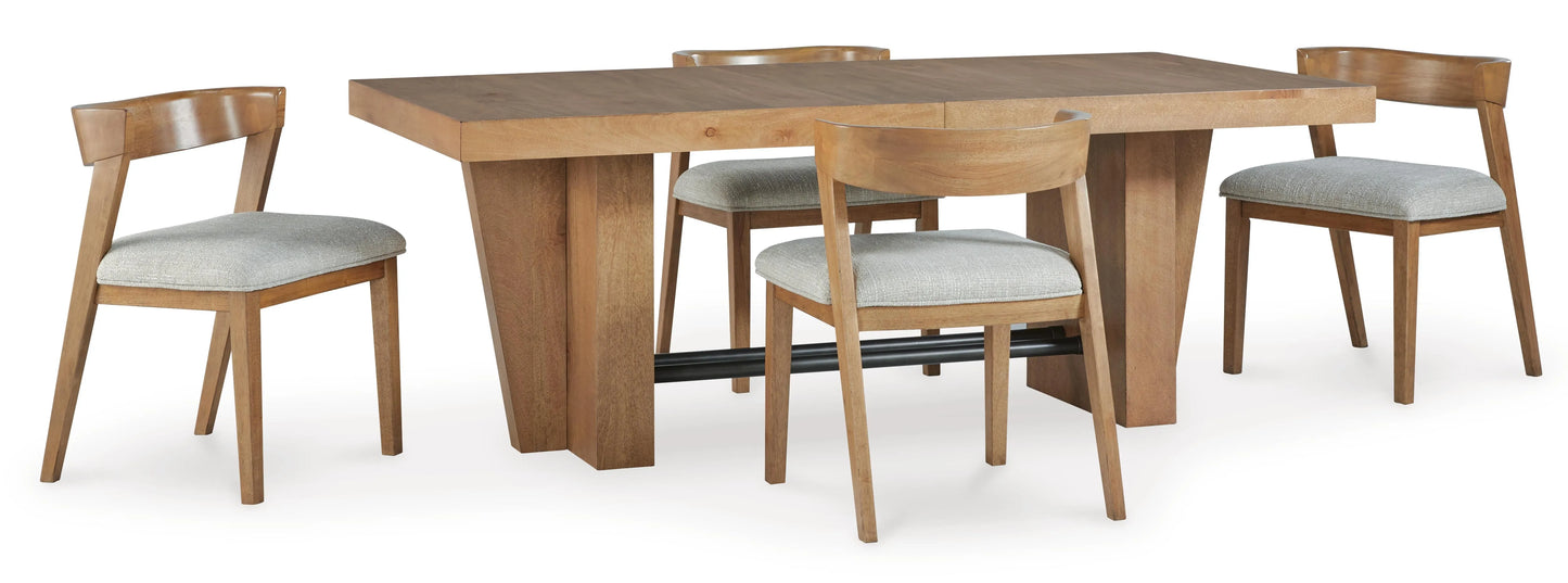 Mesa de comedor Kristiland y 4 sillas