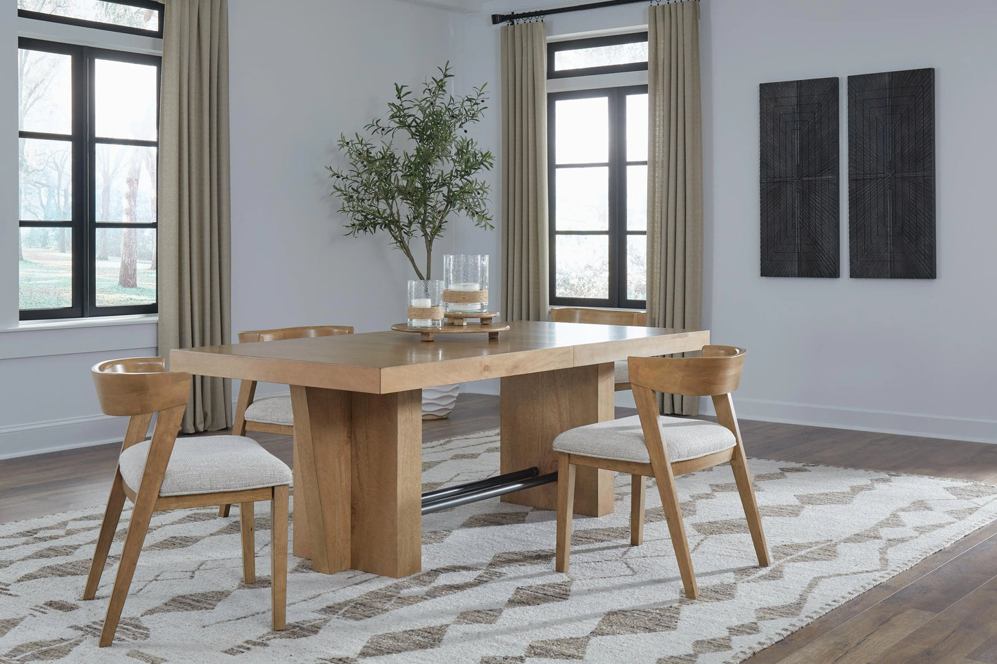 Mesa de comedor Kristiland y 4 sillas