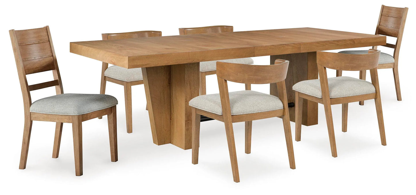 Mesa de comedor Kristiland y 6 sillas