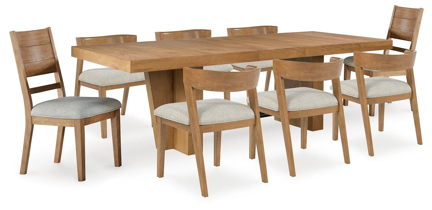 Mesa de comedor Kristiland y 8 sillas