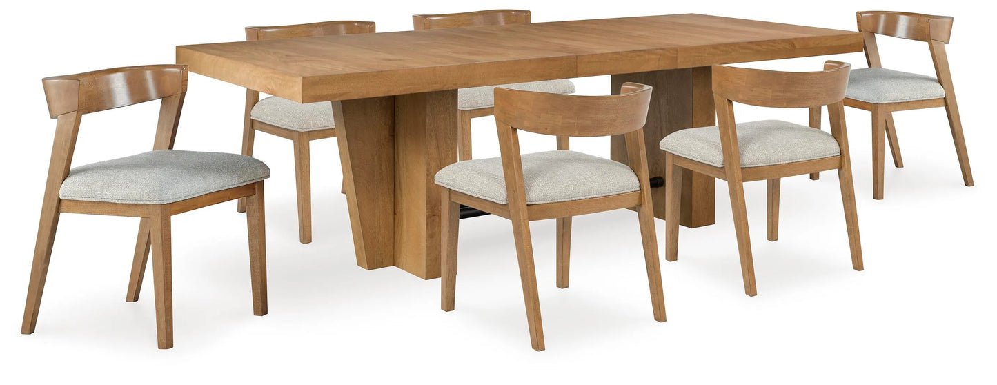 Mesa de comedor Kristiland y 6 sillas