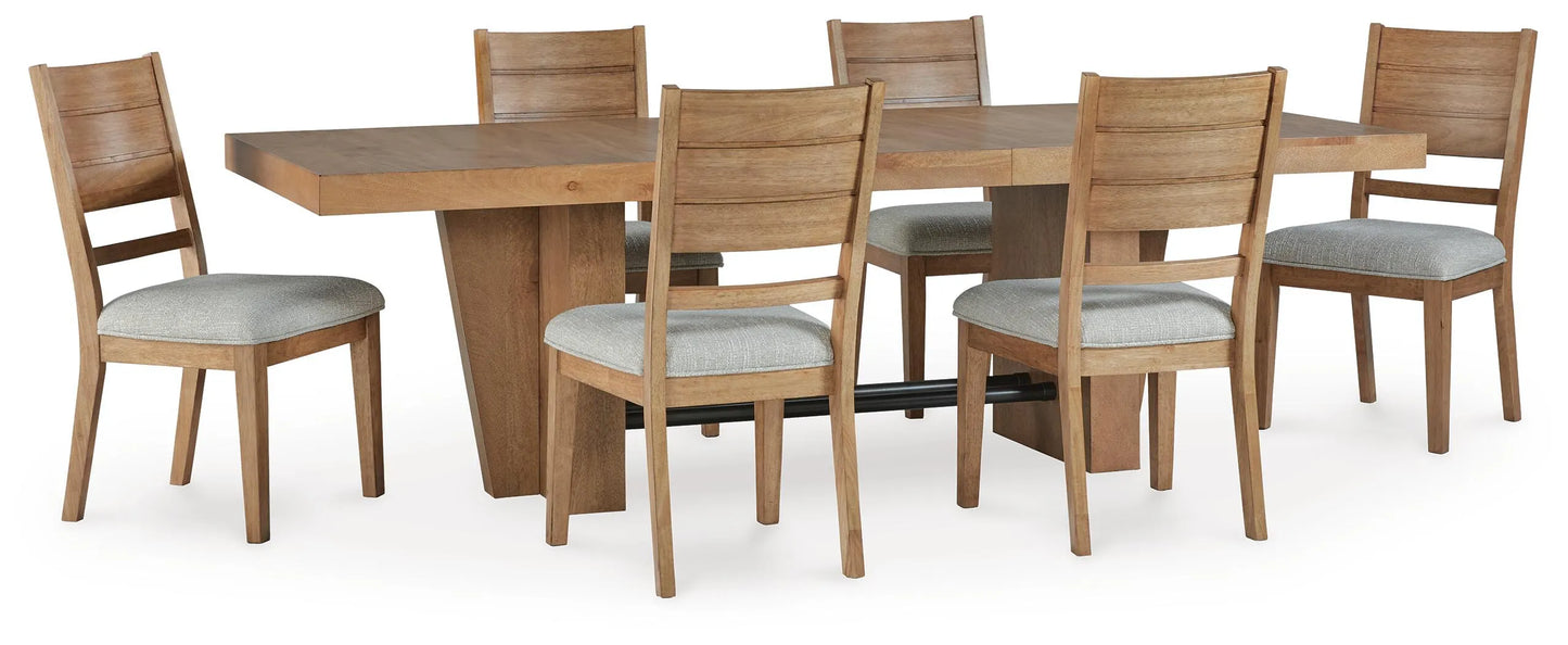 Mesa de comedor Kristiland y 6 sillas