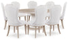 Juego de comedor de 9 piezas