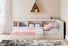 Cama Piperton Twin con almacenamiento y estantería