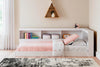 Cama Piperton Twin con almacenamiento y estantería