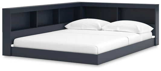 Cama con almacenaje para librería Simmenfort