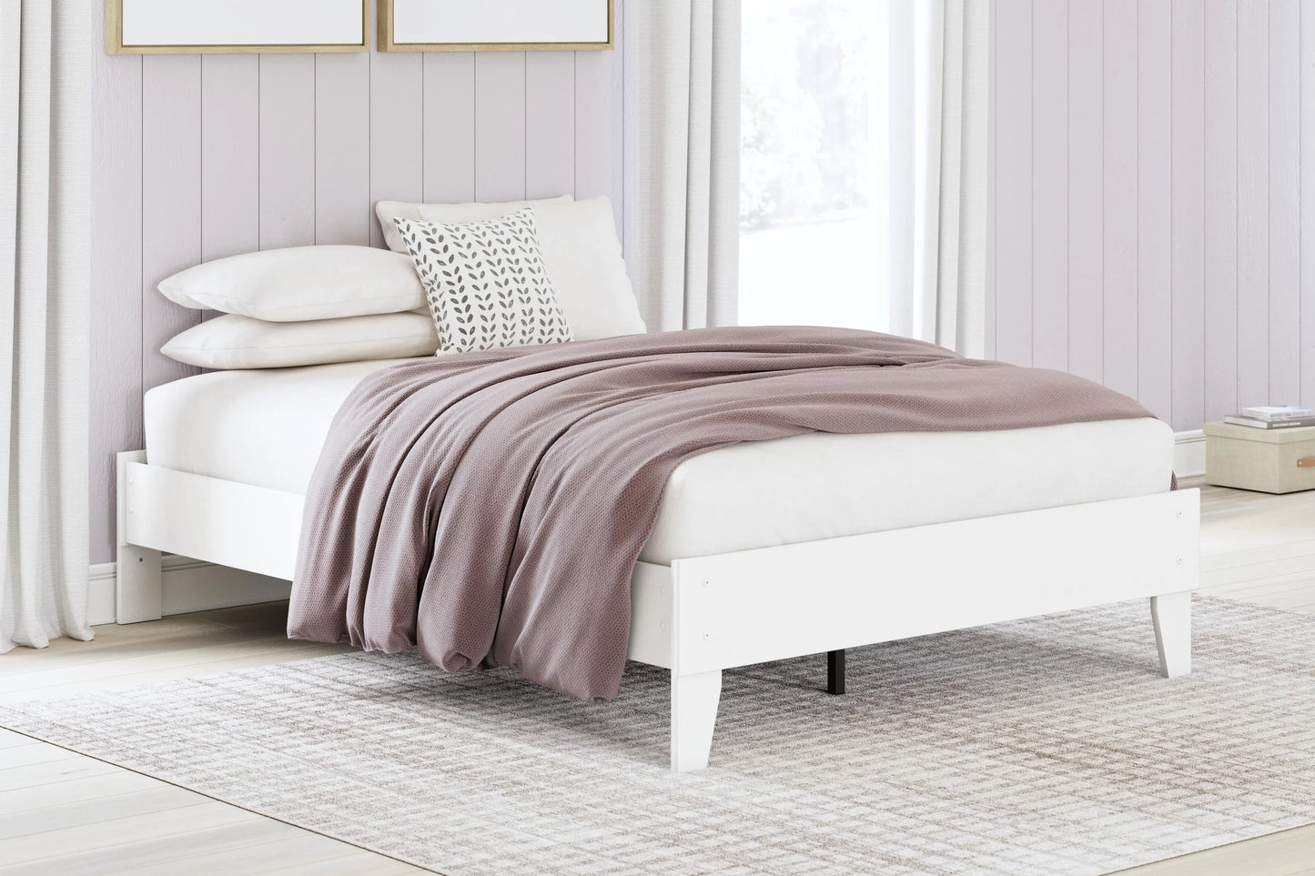 Cama de plataforma completa Hallityn