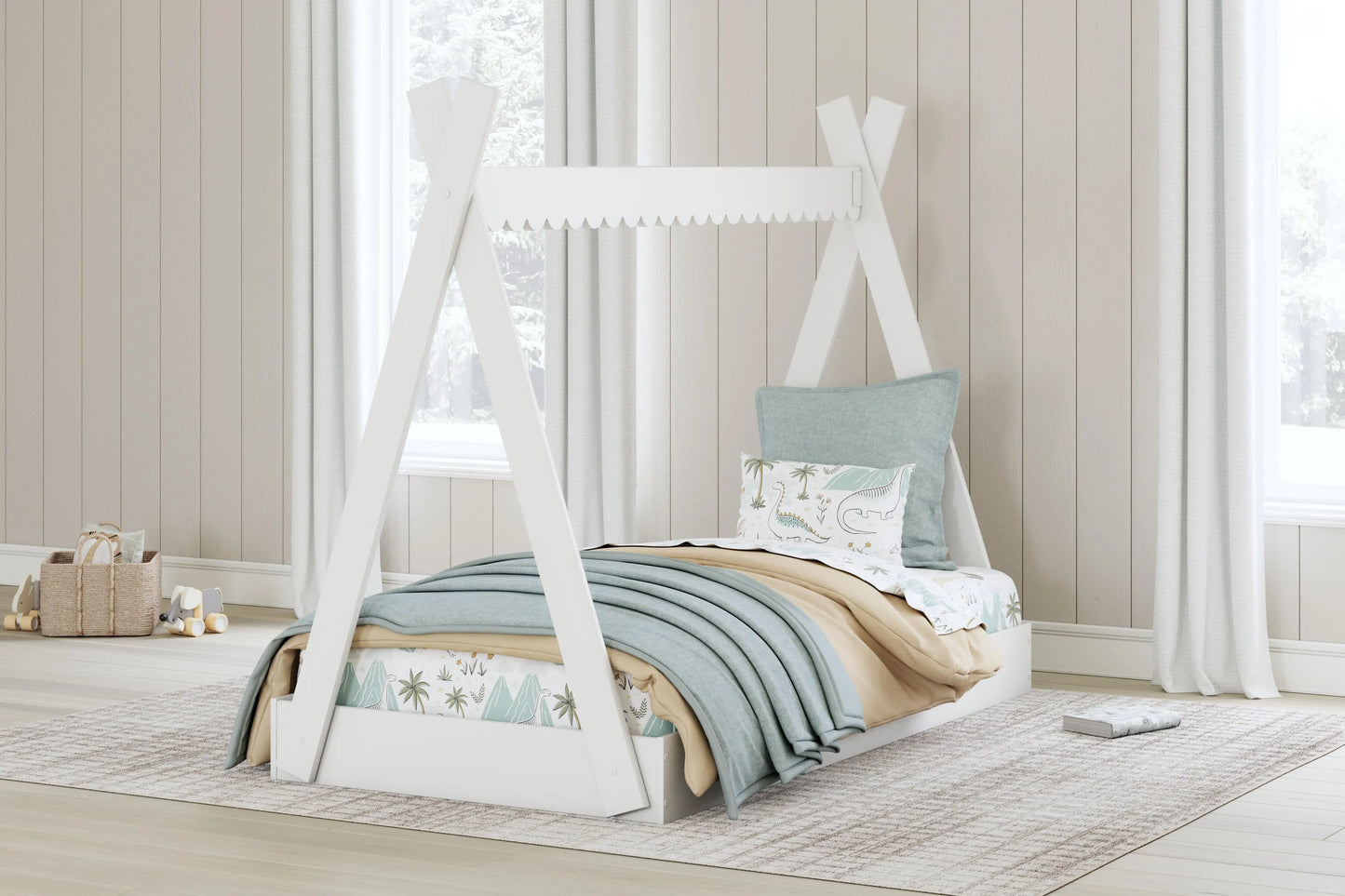Cama doble Hallityn tipo tienda de campaña