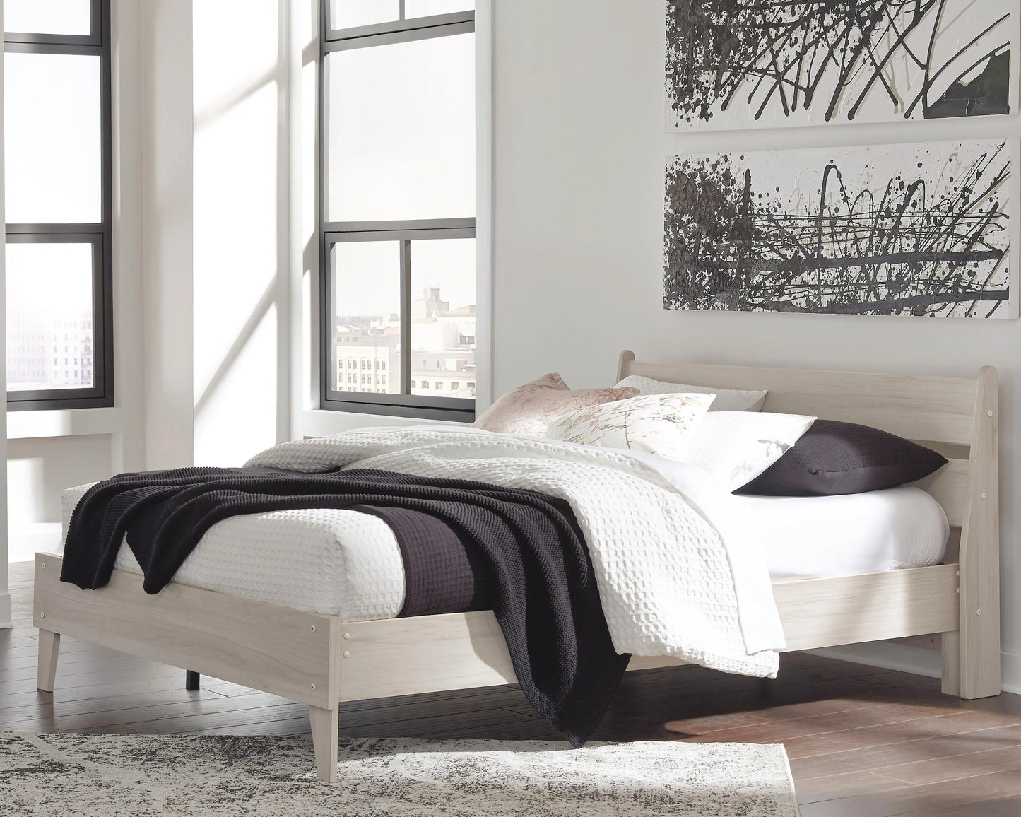 Cama Plataforma con Panel Queen Socalle