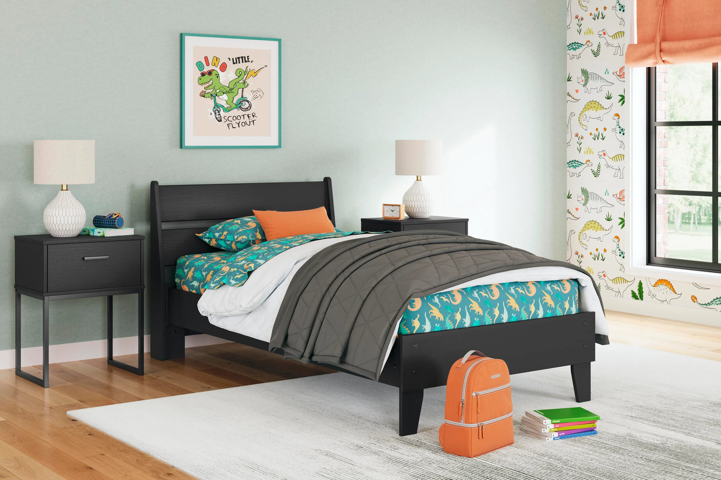 Cama de plataforma con paneles gemelos Socalle