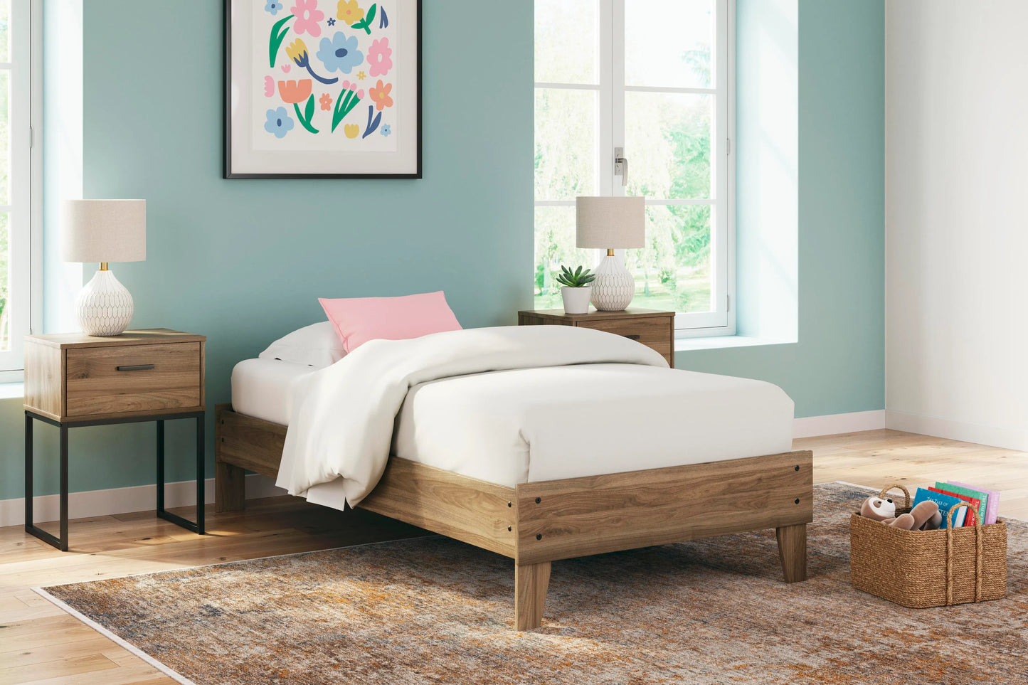 Cama de plataforma doble Deanlow