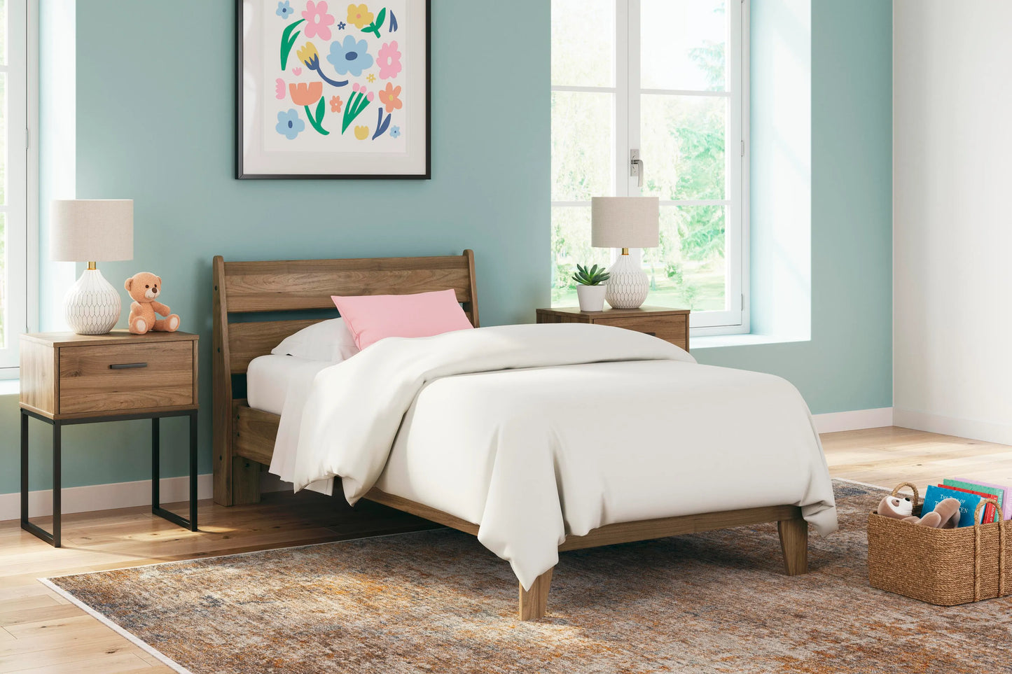 Cama con plataforma doble Deanlow