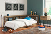 Cama Deanlow doble con estantería de almacenamiento