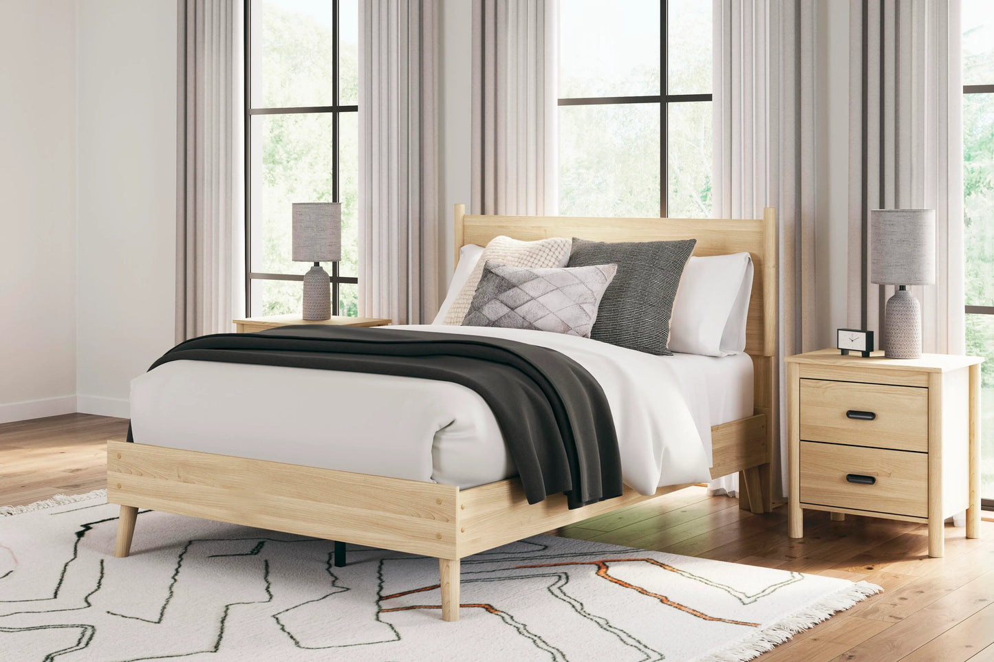 Cama con plataforma y panel completo Cabinella