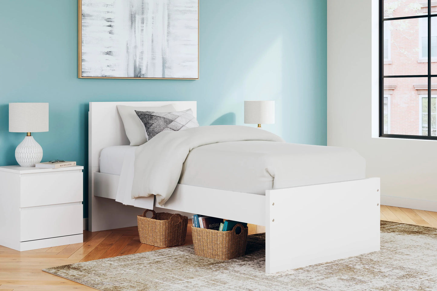 Cama con plataforma Onita de paneles dobles