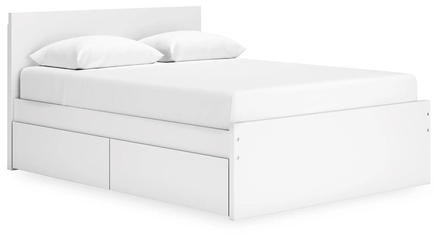 Base de cama con plataforma Onita Queen con 2 cajones de almacenamiento laterales