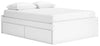 Cama Queen Onita con 2 cajones de almacenaje laterales