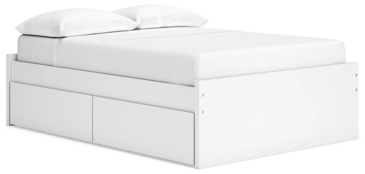 Cama Onita con plataforma completa y 1 espacio de almacenamiento lateral