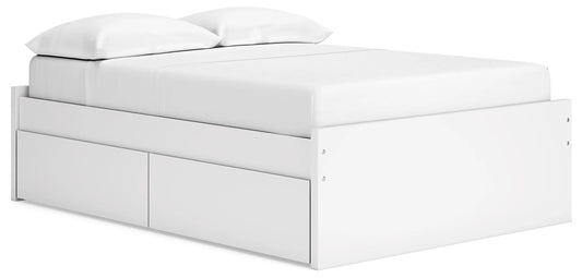 Cama de plataforma completa Onita con 2 espacios de almacenamiento laterales