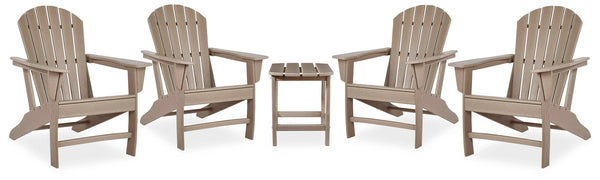 Juego de 4 sillas Adirondack y mesa auxiliar para exteriores Sundown Treasure