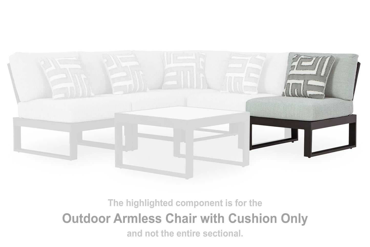 Sillón de exterior Beachloft sin brazos con cojín