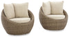 Danson Swivel Lounge con cojín (juego de 2)