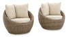 Danson Swivel Lounge con cojín (juego de 2)