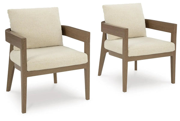 Sillón de comedor Serene Bay para exterior con cojín (juego de 2)