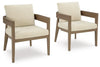 Sillón de comedor Serene Bay para exterior con cojín (juego de 2)