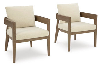 Sillón de comedor Serene Bay para exterior con cojín (juego de 2)