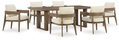 Juego de comedor para exteriores de 7 piezas