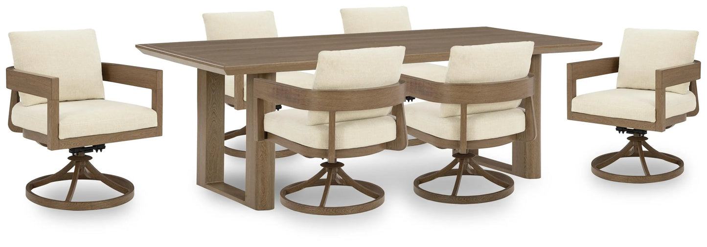 Juego de comedor para exteriores de 7 piezas