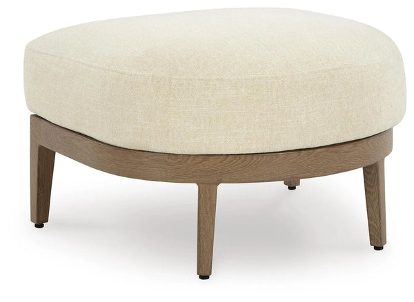 Puf otomano para exterior Serene Bay con cojín
