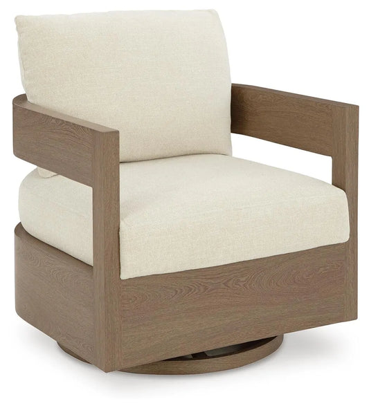Sillón reclinable giratorio de exterior Serene Bay con cojín