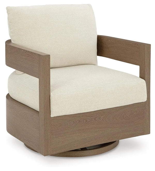 Sillón reclinable giratorio de exterior Serene Bay con cojín