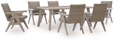 Juego de comedor para exteriores de 7 piezas