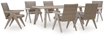 Juego de comedor para exteriores de 7 piezas
