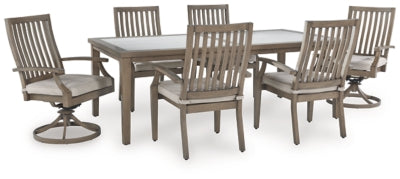 Juego de comedor para exteriores de 7 piezas