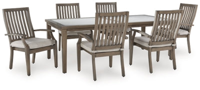 Juego de comedor para exteriores de 7 piezas