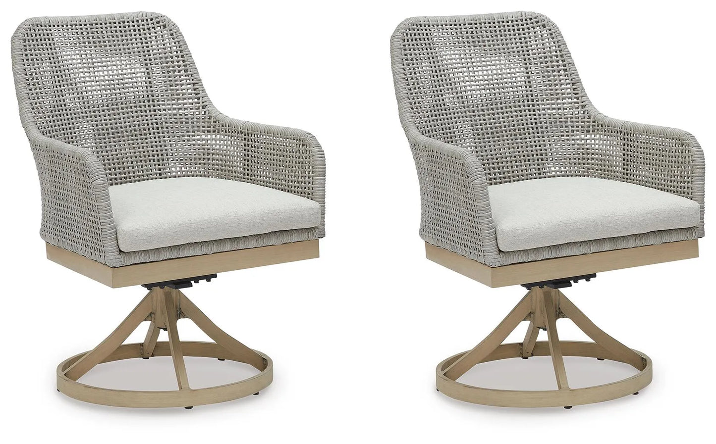 Sillón de comedor giratorio para exteriores Seton Creek (juego de 2)