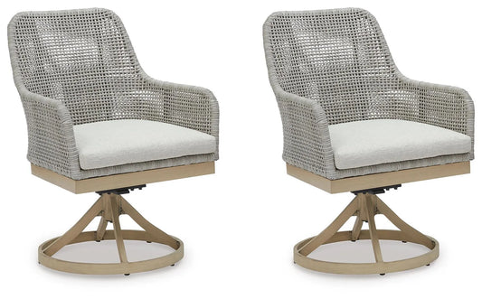 Sillón de comedor giratorio para exteriores Seton Creek (juego de 2)