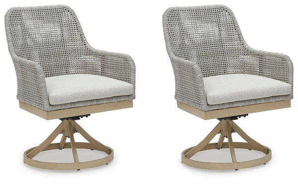 Sillón de comedor giratorio para exteriores Seton Creek (juego de 2)