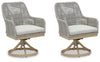 Sillón de comedor giratorio para exteriores Seton Creek (juego de 2)